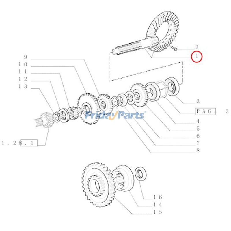 Bevel Gear Set for Tractor