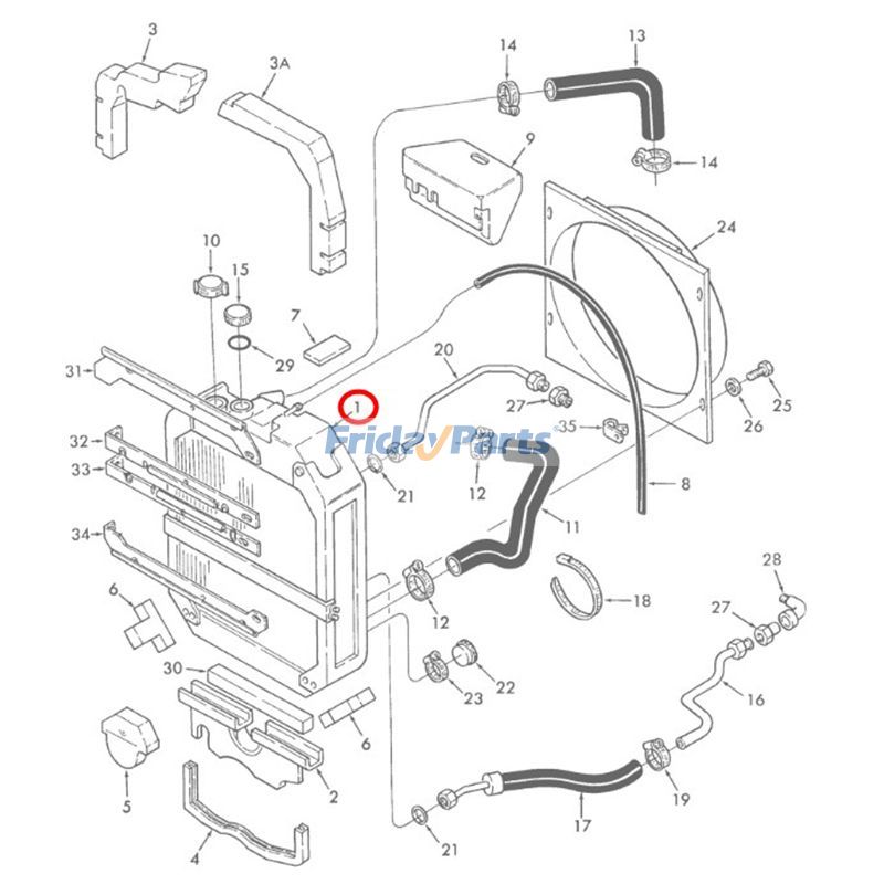 Radiateur à réservoir d'eaupour Tracteur
