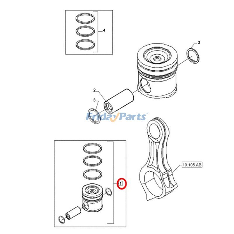 エンジン ピストンとリング