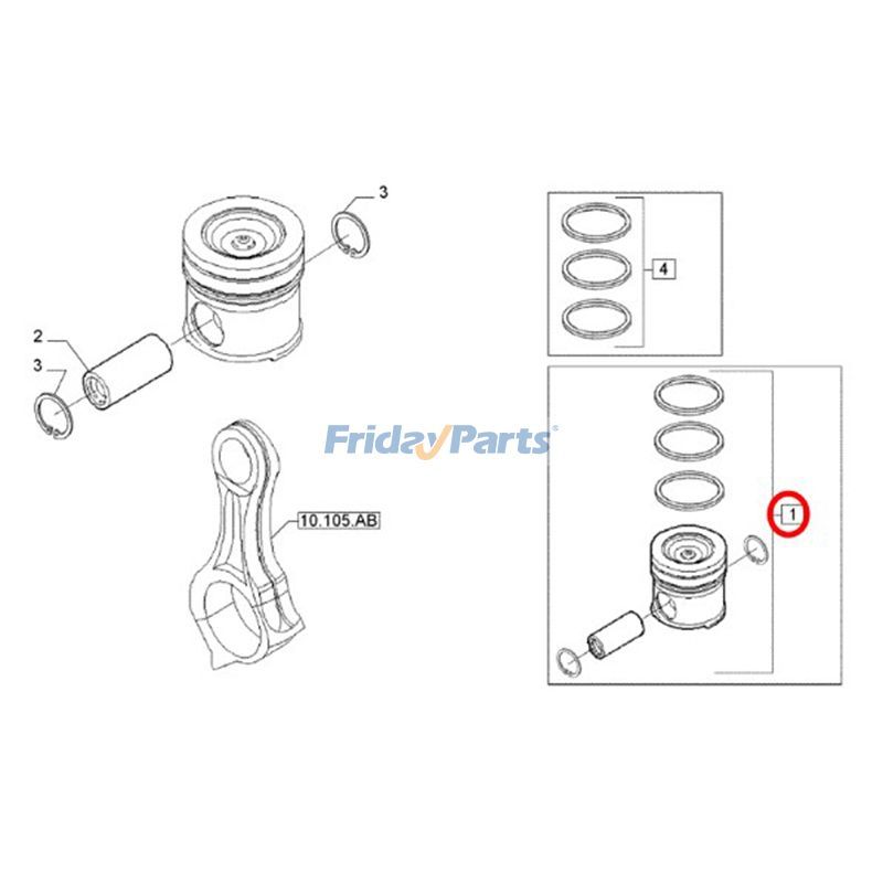 エンジン ピストンとリング
