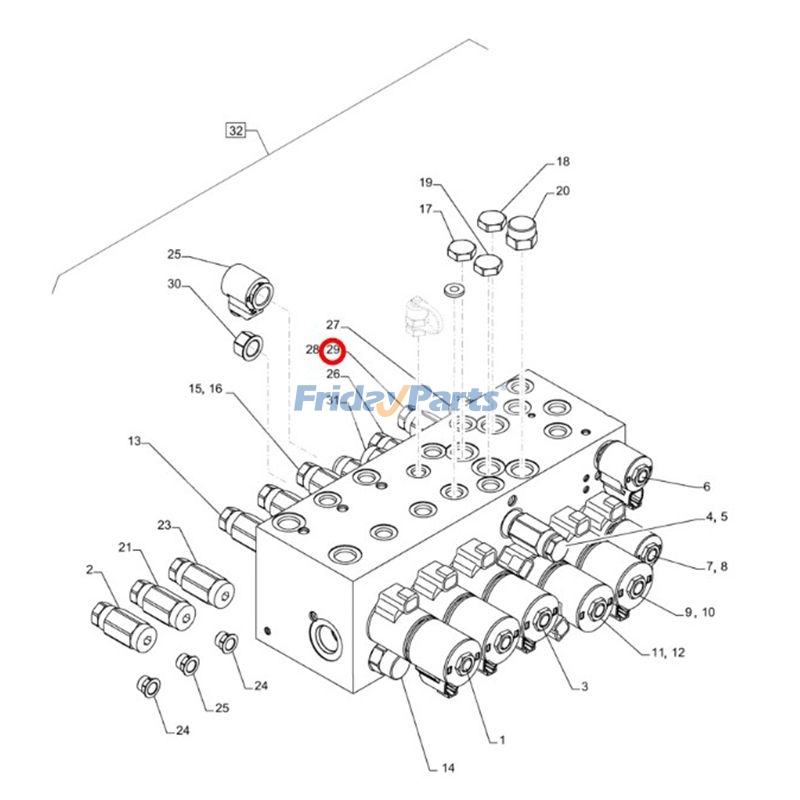 ハーベスター 油圧バルブ