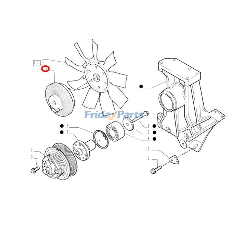 Embrayage de ventilateur pour Tracteur Pour CASE