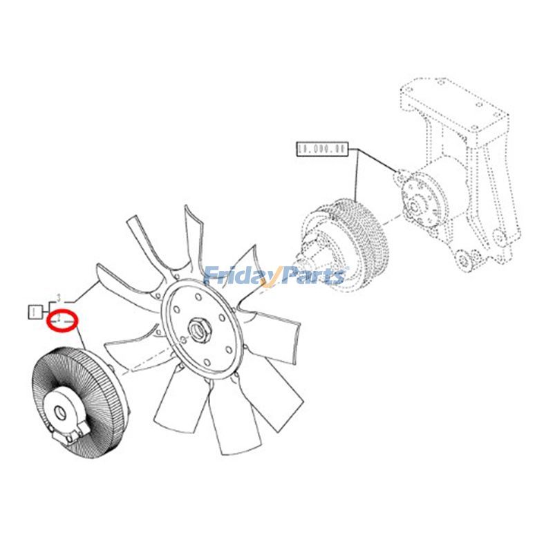 Embrayage de ventilateur pour Tracteur Pour New Holland