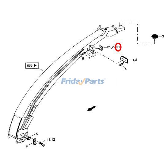 Rücklichtfür Mähdrescher