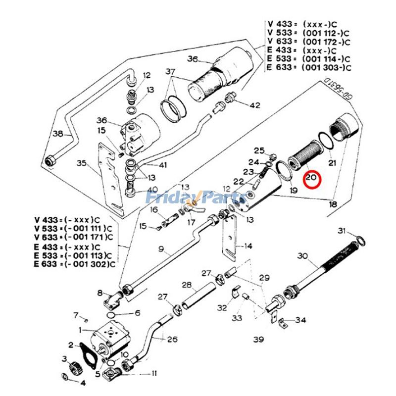 FridayParts Hydraulikfilter