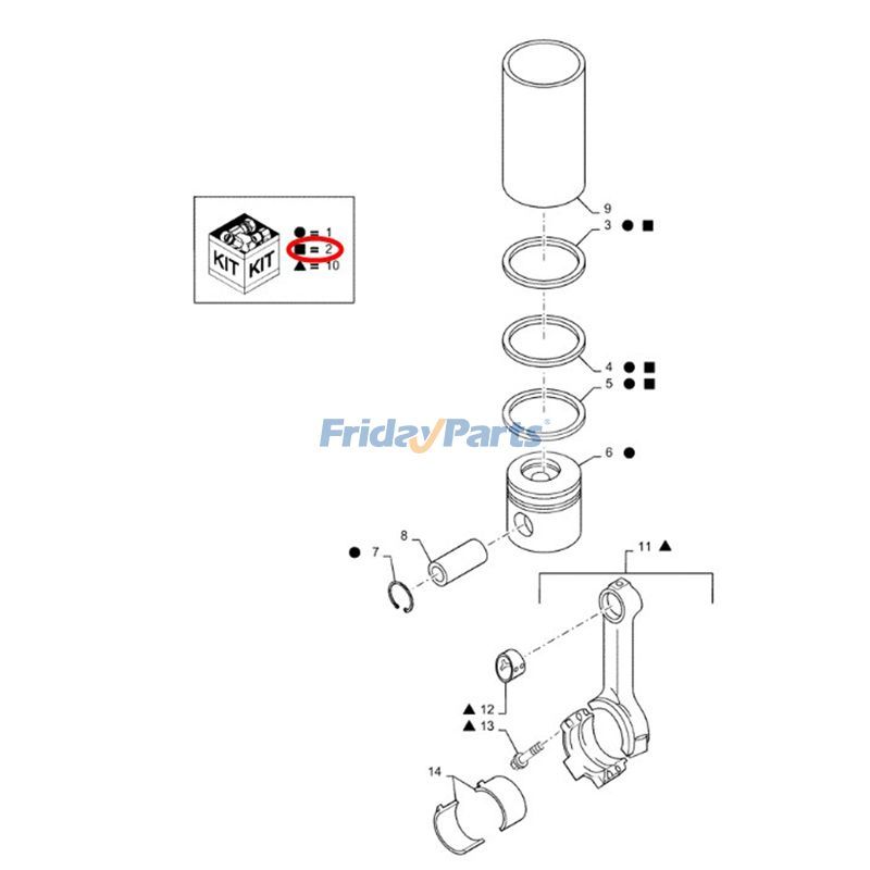 Engine,Excavator,Loader,Tractor,Other Agricultural Equipment Piston Ring Set