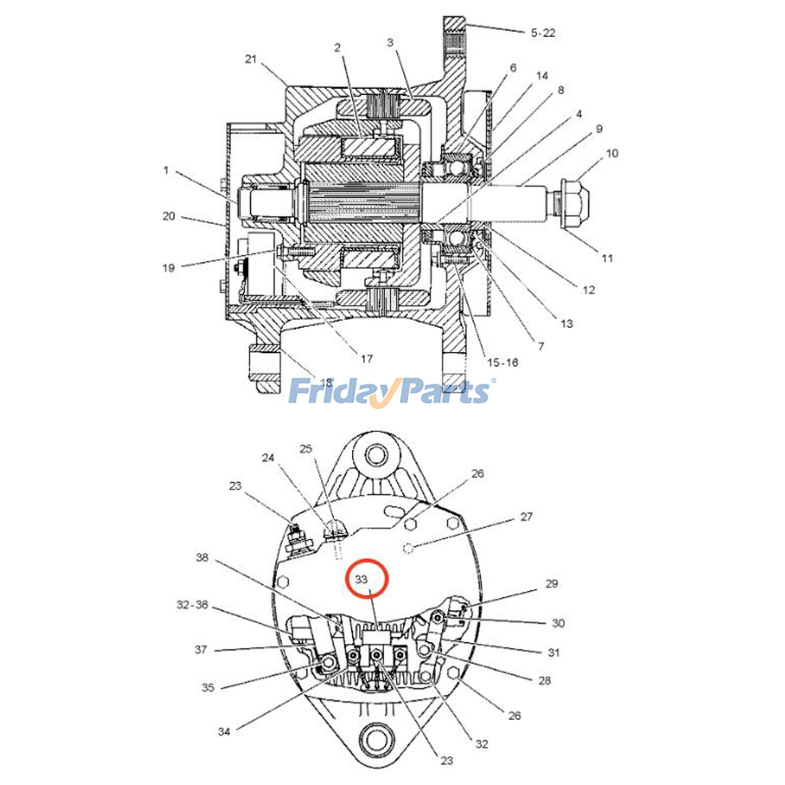 Diode Assembly for Compactor,Engine,Excavator,Loader,Motor Grader,Tractor