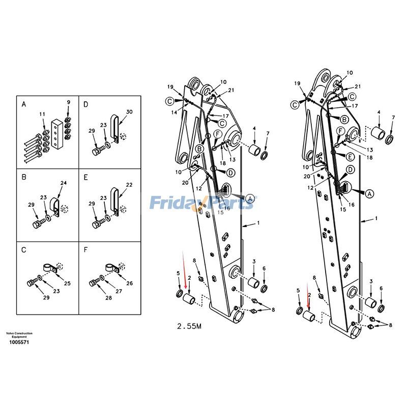 Dipper Arm Bushing for Excavator,Loader