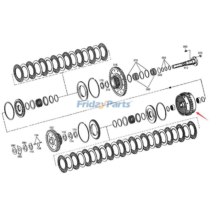 FridayParts Scheibenträger Getriebe Getriebe