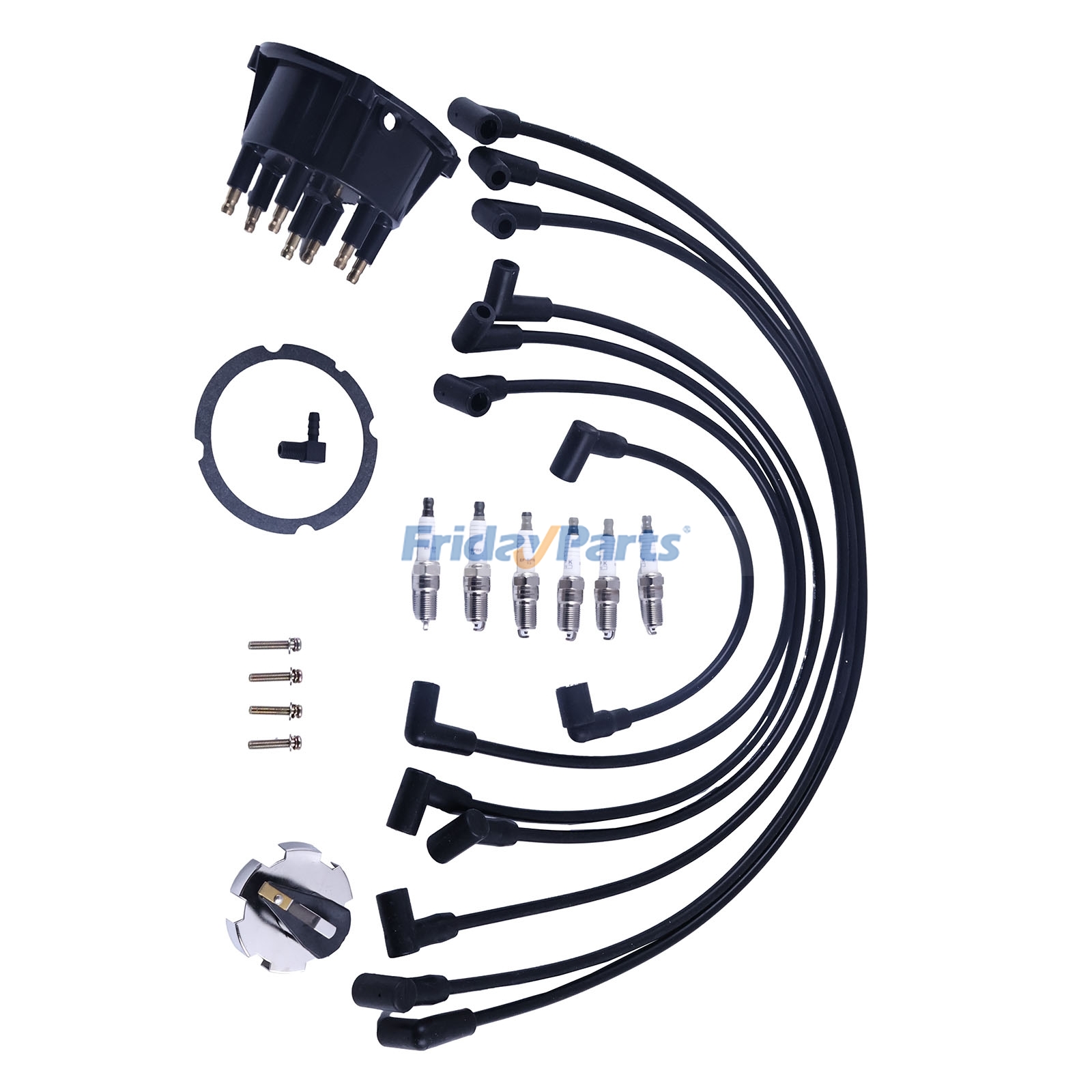 Distributor Cap Spark Plug Wire Kit for Engine,Marine
