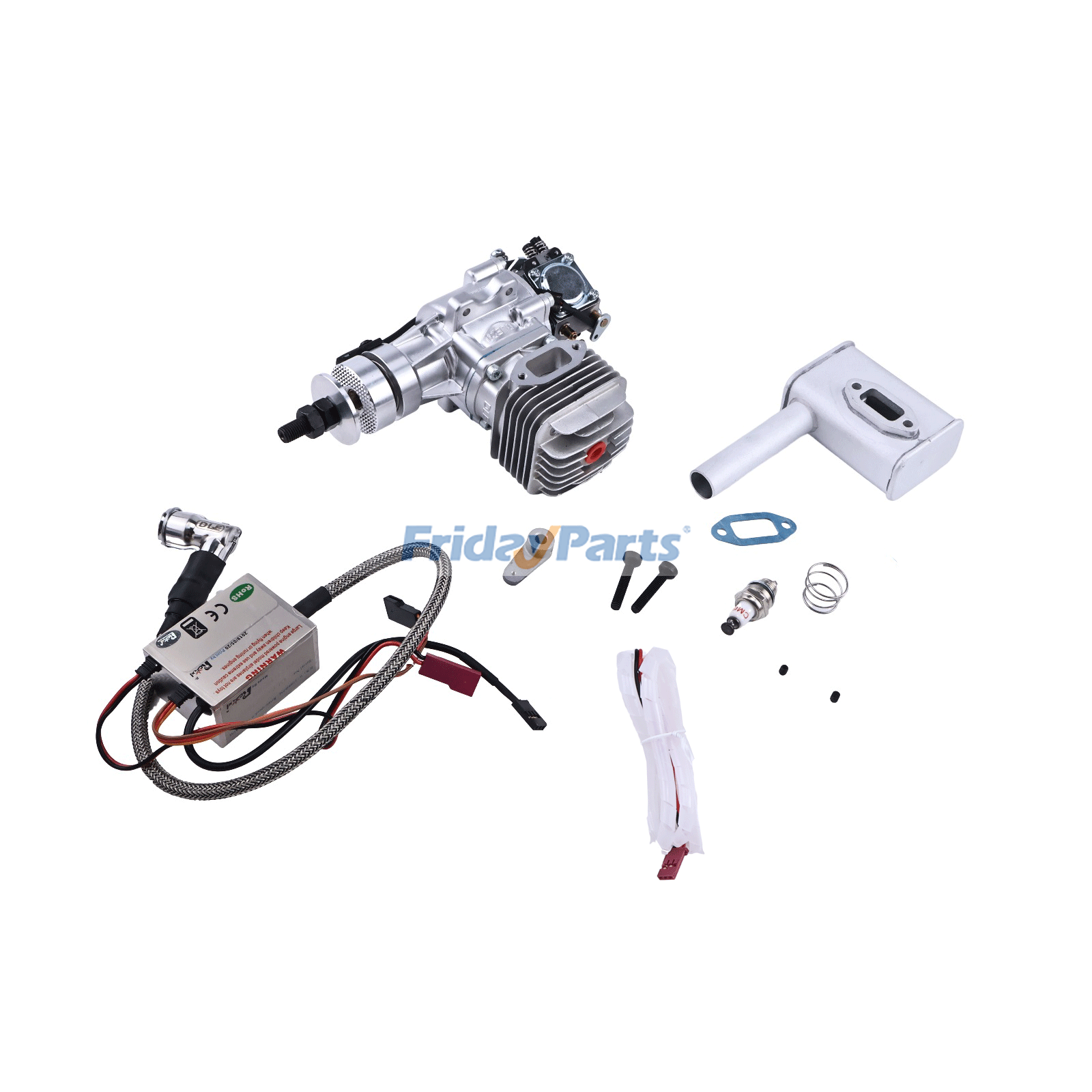 DLE-20 Single Cylinder Two Stroke Side Exhaust Gas Engine for High-Performance Large-Scale RC Aircraft