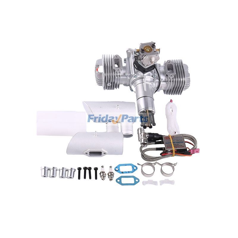 DLE-120 Twin Cylinder Two Stroke Gas Engine for High-Performance RC Aircraft and Model Aviation