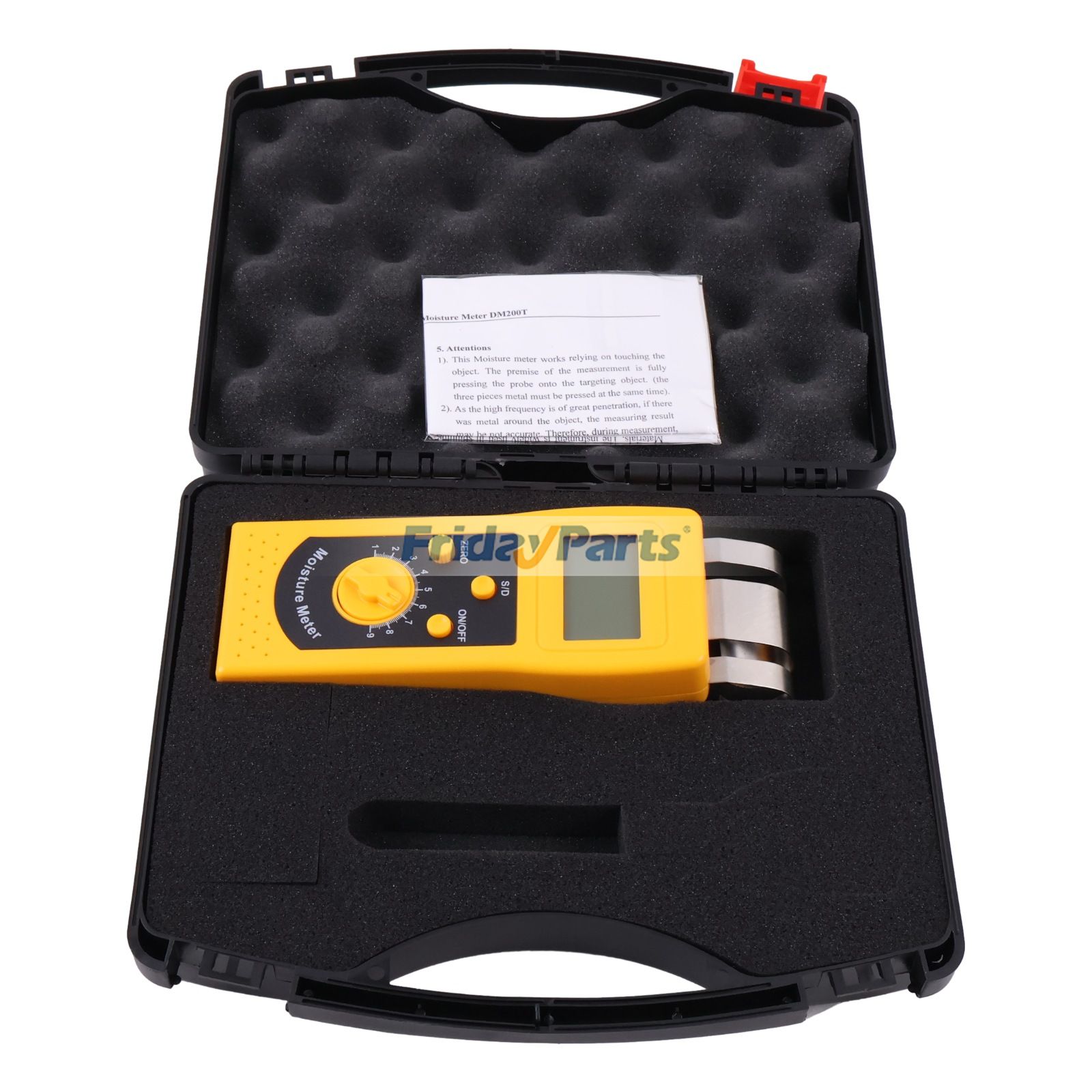 DM200T Portable Digital Textile Moisture Meter Tester 0-2% 0-90%