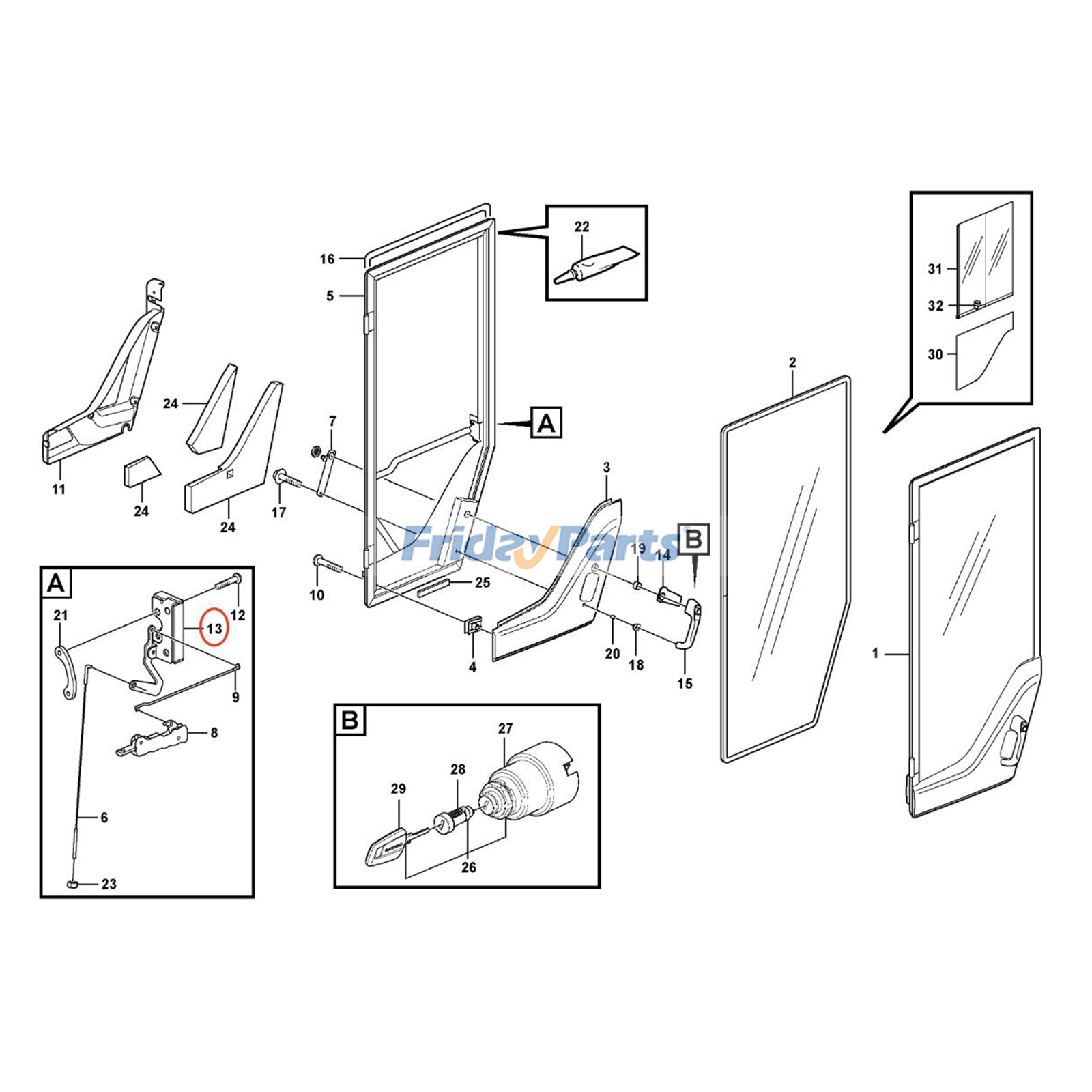 Door Lock for Compactor,Loader
