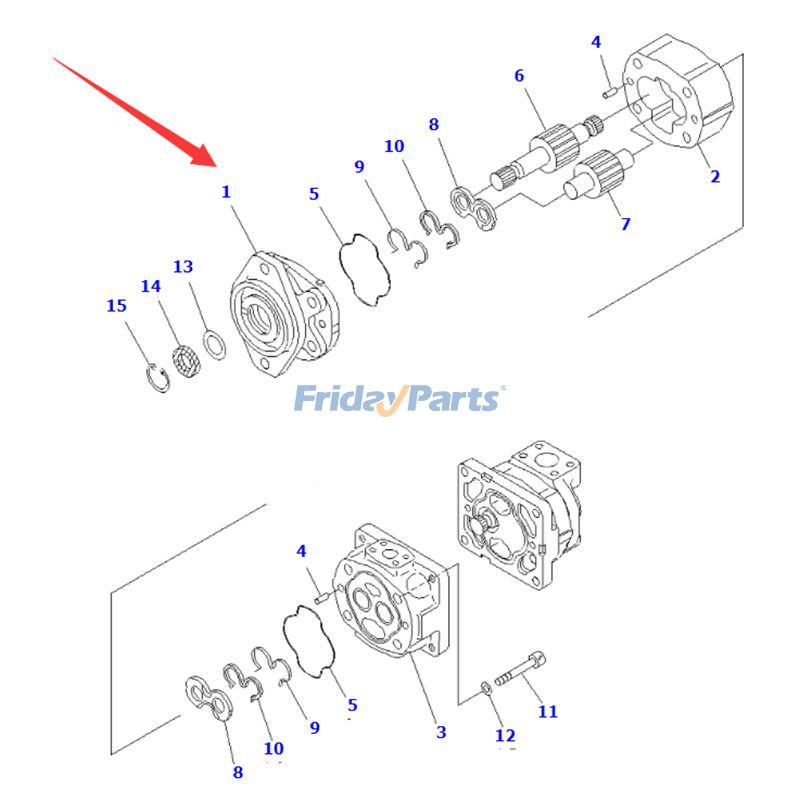 Double Pilot Gear Pump for Excavator