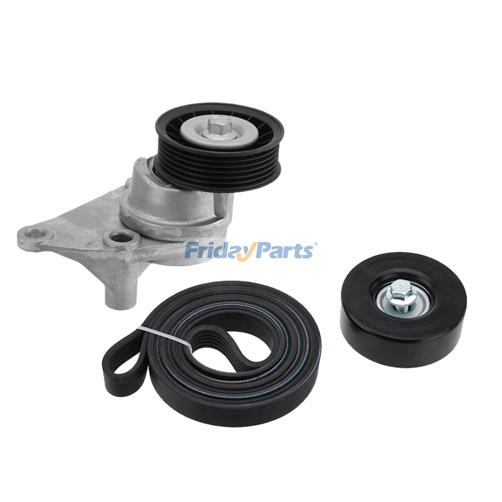 Drive Belt Tensioner Idler Pulley Kit 90K38158C For Chevrolet Tahoe GMC Cadillac 2003-2008