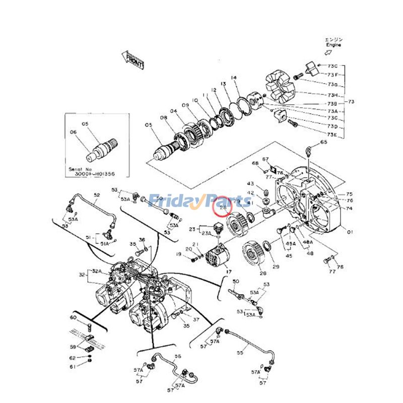 FridayParts Antriebszahnrad John Deere