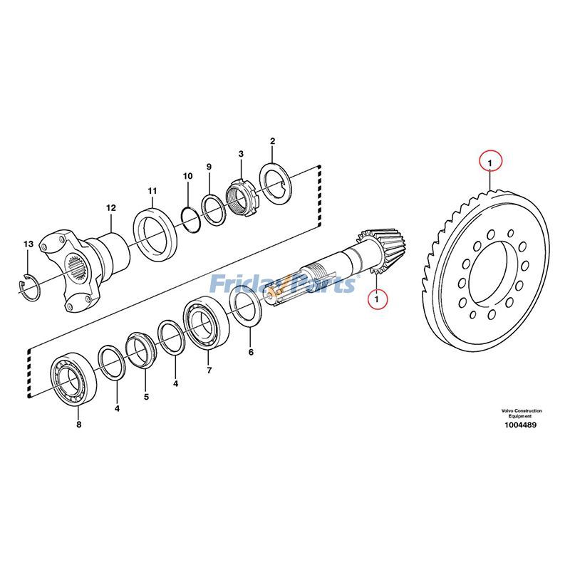 FridayParts Drive Gear Set Backhoe