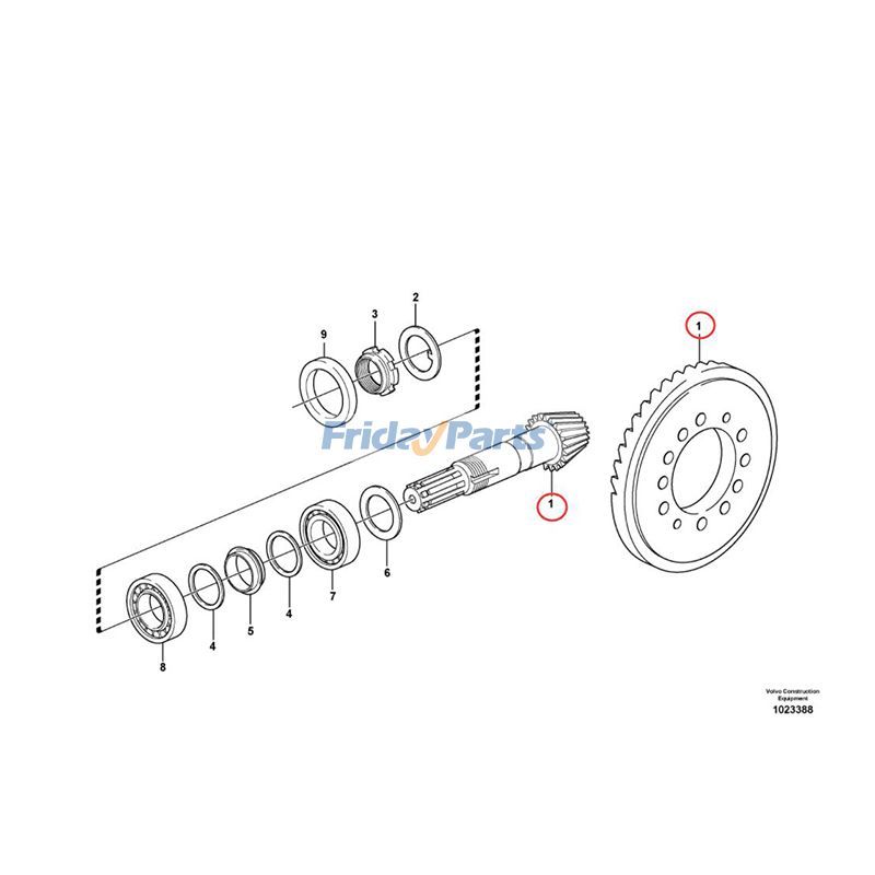  Drive Gear Set Backhoe For VOLVO