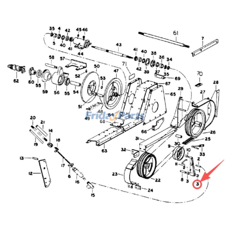 ハーベスター ドライブアイドラーアームブッシング