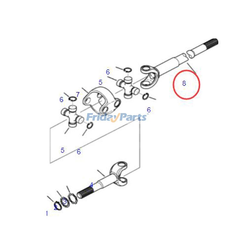  Drive Shaft CA0046264 WB142 WB91R For KOMATSU