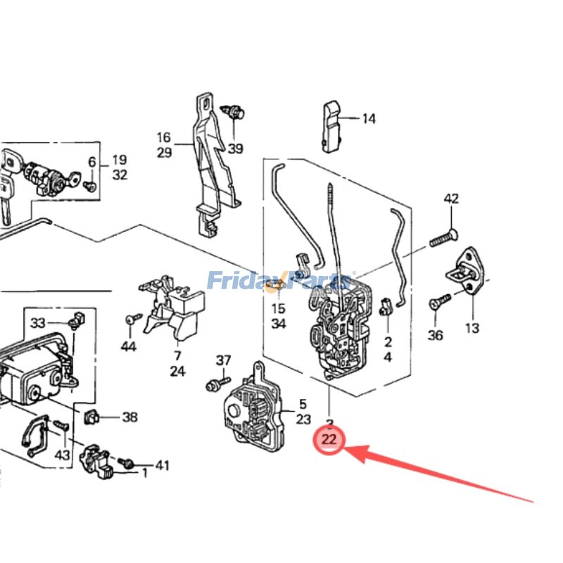 Driver Front Door Lock Latch for Vehicle