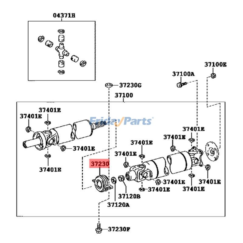 Baugruppe Mittelstützlagerfür FahrzeugFür Toyota