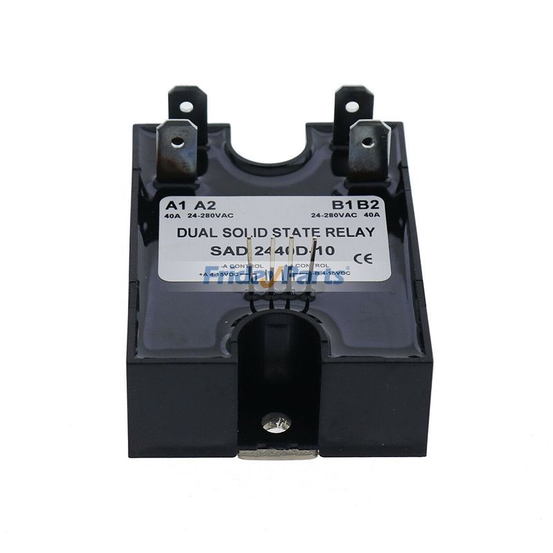 Dual Solid State Relay SSR 17-32VDC Input 280VAC 25A Replace Crydom D2425DE for Other Construction Equipment