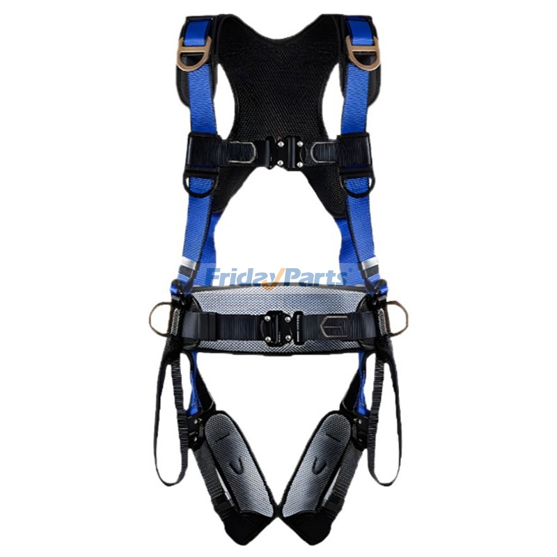 Conjunto de cinto de segurança de corpo inteiro de 5 pontos e cordão de absorção de choque Kit de proteção contra quedas com certificação ANSI para resgate em telhados e uso industrial