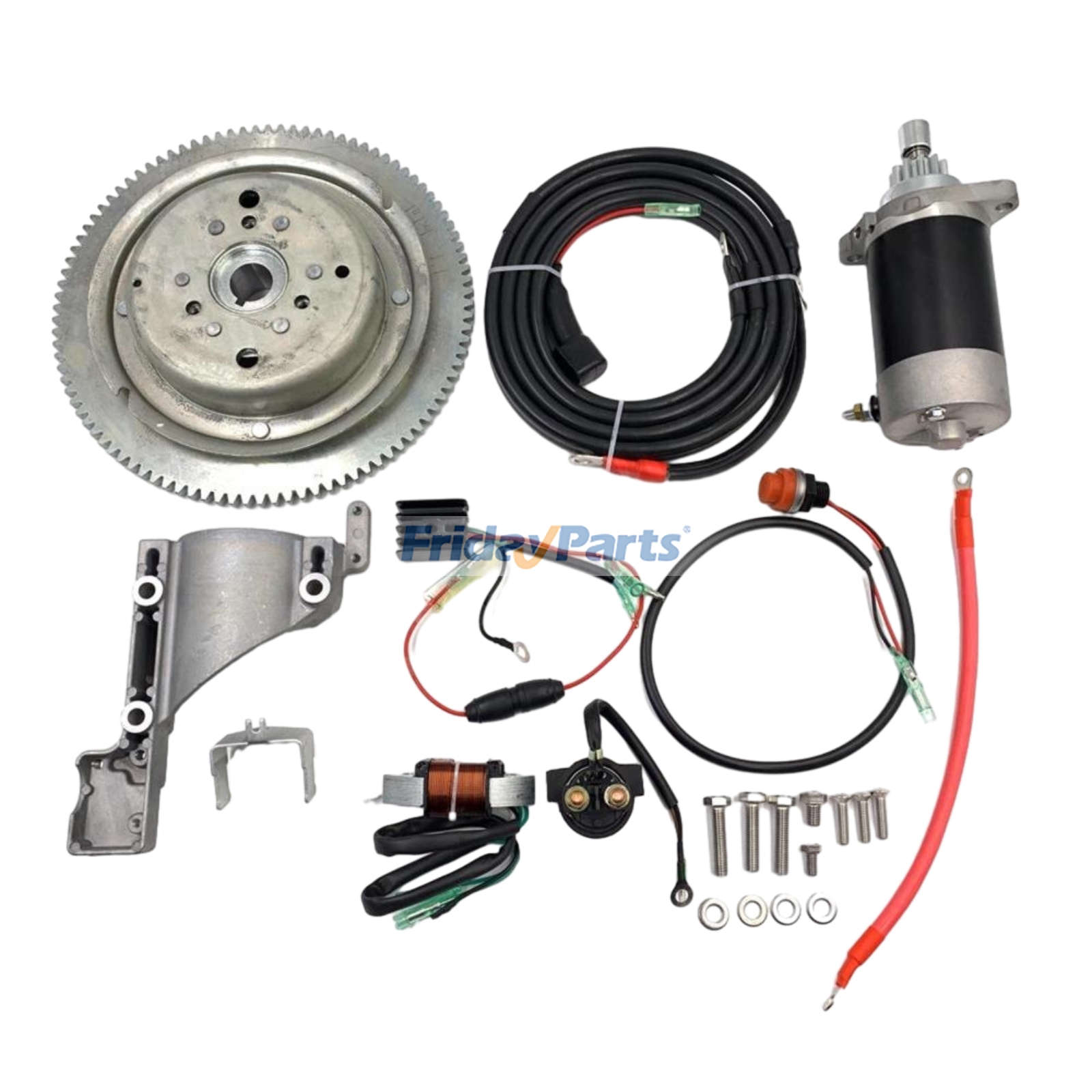 Electric Start Conversion Kit for Yamaha 2-Stroke Outboard Motor 40HP