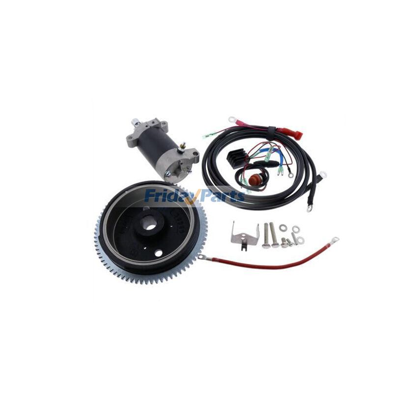 Electric Start Motor Flywheel Kit for Yamaha Outboard Engine 4 Stroke 25HP F25SMHA