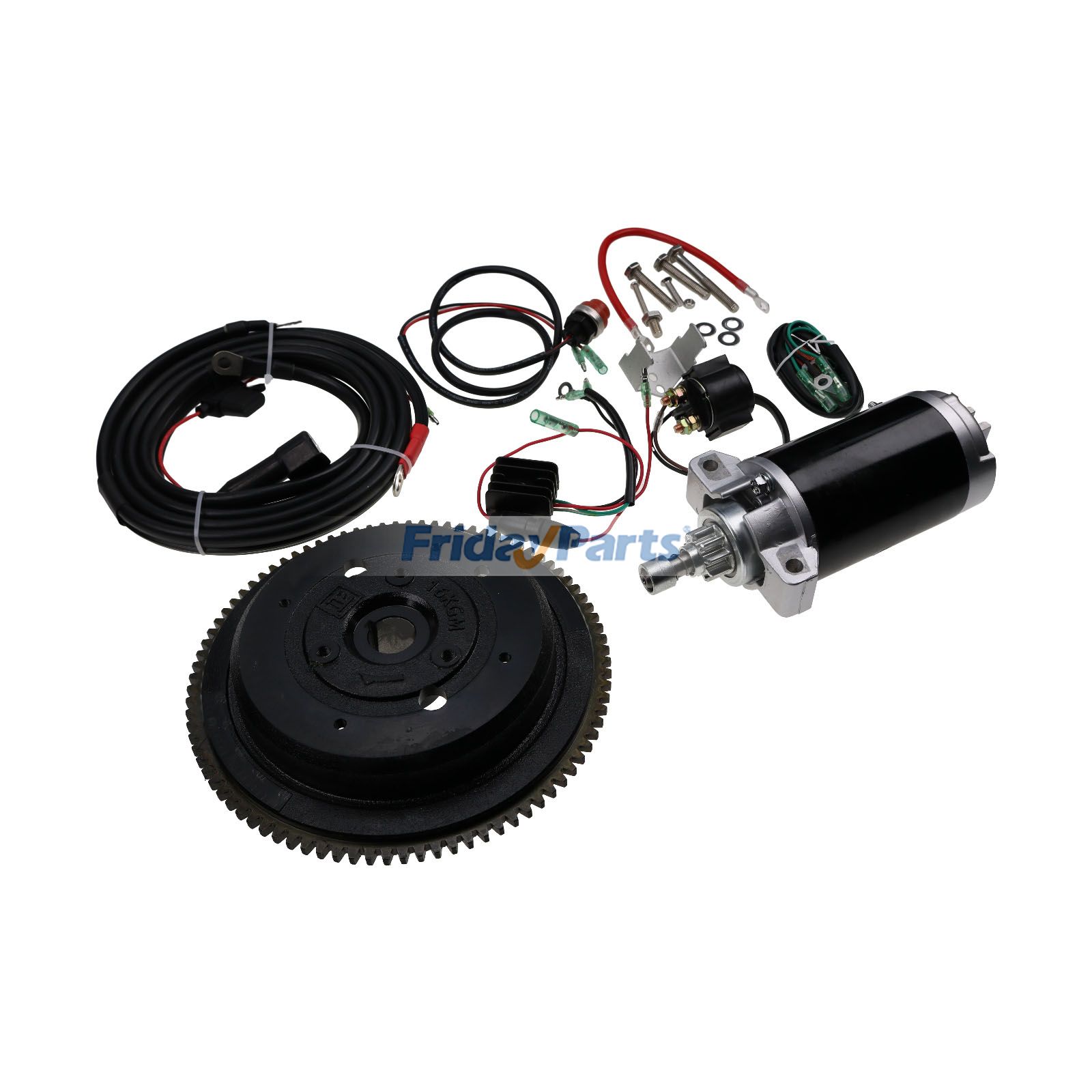 Kit de démarrage électrique pour moteur hors-bord Yamaha E40X 40 CV 2 temps Enduro 66tk 66t volant moteurpour