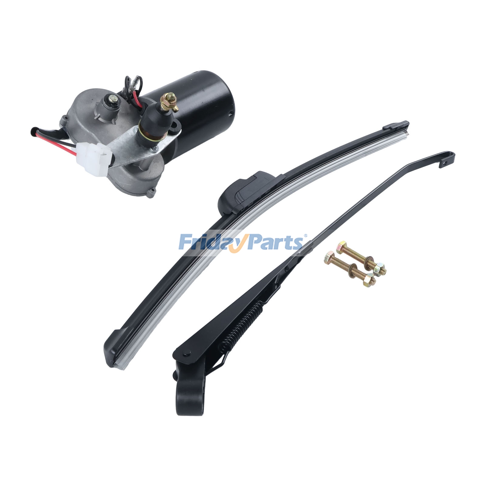 Electric Windshield Wiper Motor Kit with 16" 12V Wiper Blade for Can-Am Defender Kawasaki Mule Teryx UTV