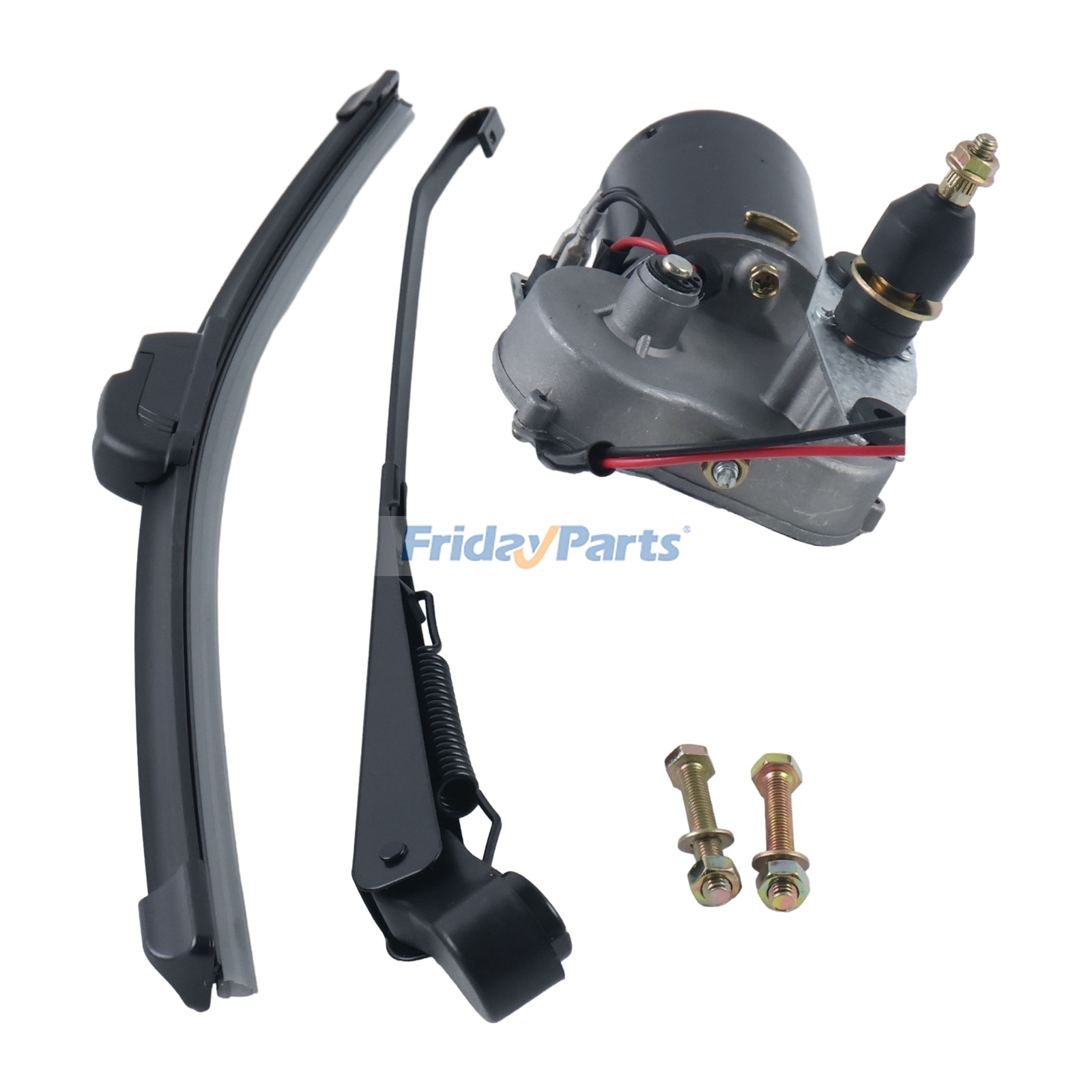 Can-Am用,Kawasaki用用Can-Am Defender Kawasaki Mule Teryx UTV用 16インチ 12V ワイパーブレード付き電動フロントガラスワイパーモーターキット