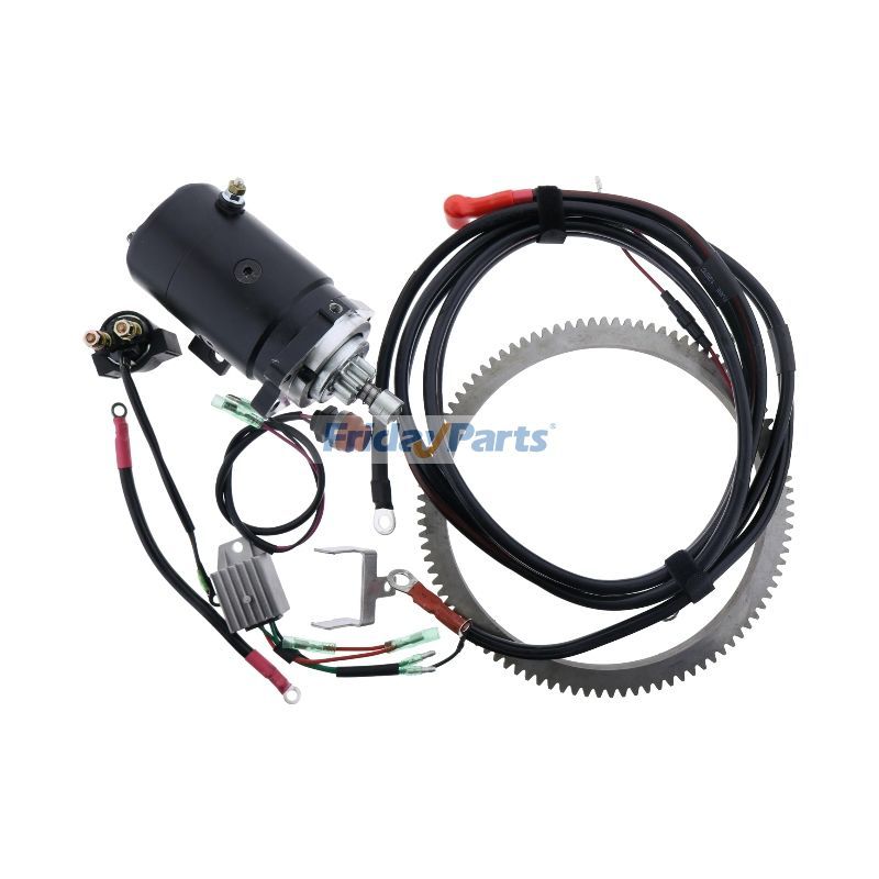Kit de démarrage électrique avec volant moteur E48CMH pour moteur hors-bord Yamaha 48 CV Enduro 2 tempspourPour Yamaha
