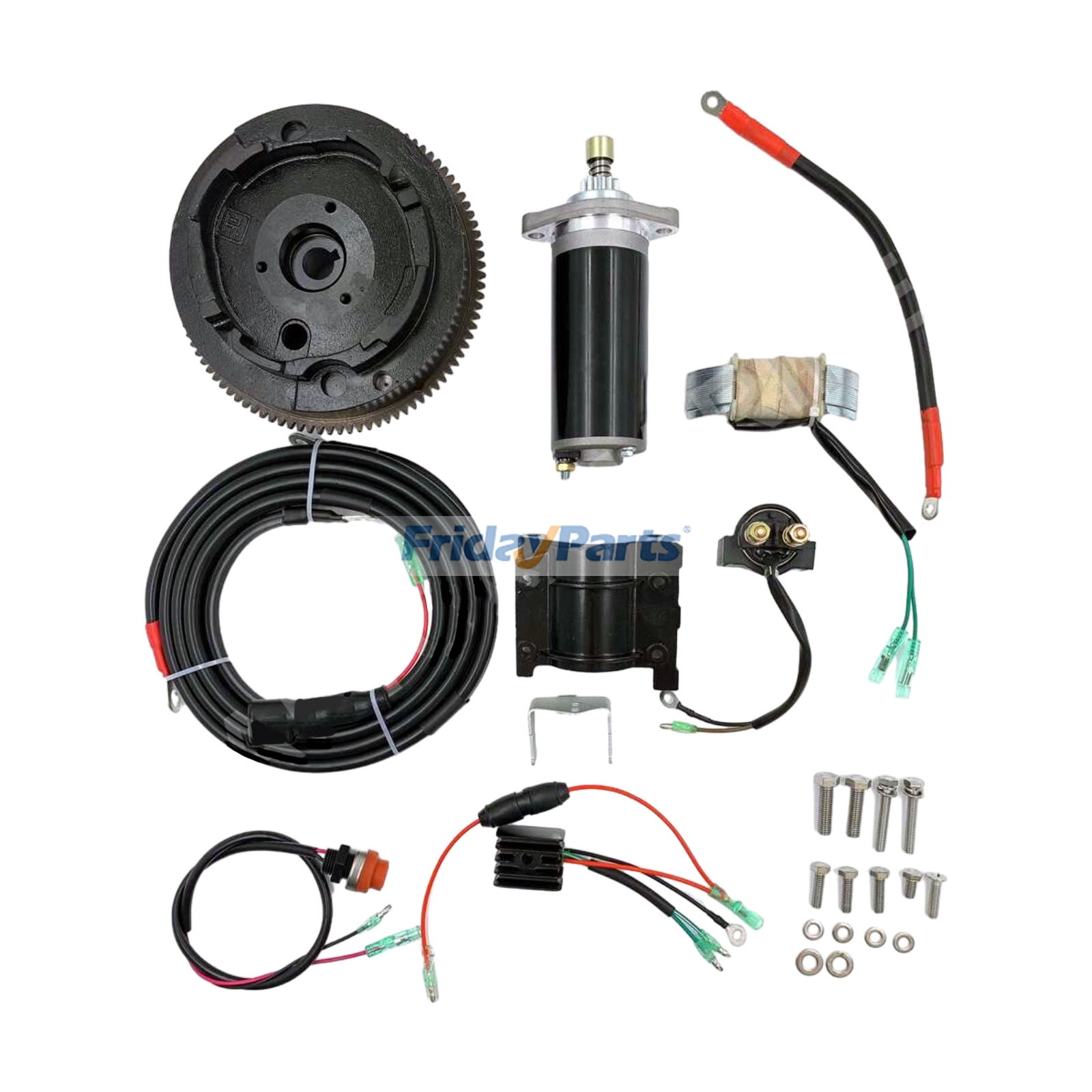 Electrical Start Conversion Kit for Yamaha 2 Stroke 15HP Outboard 63V