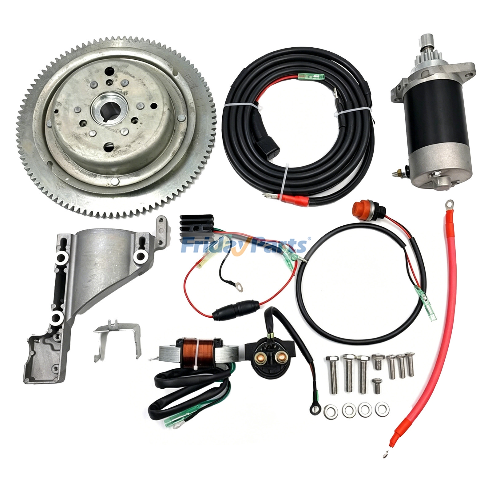 Electrical Start Conversion Kit for Yamaha 2 Stroke 40HP Outboard Motor E40G