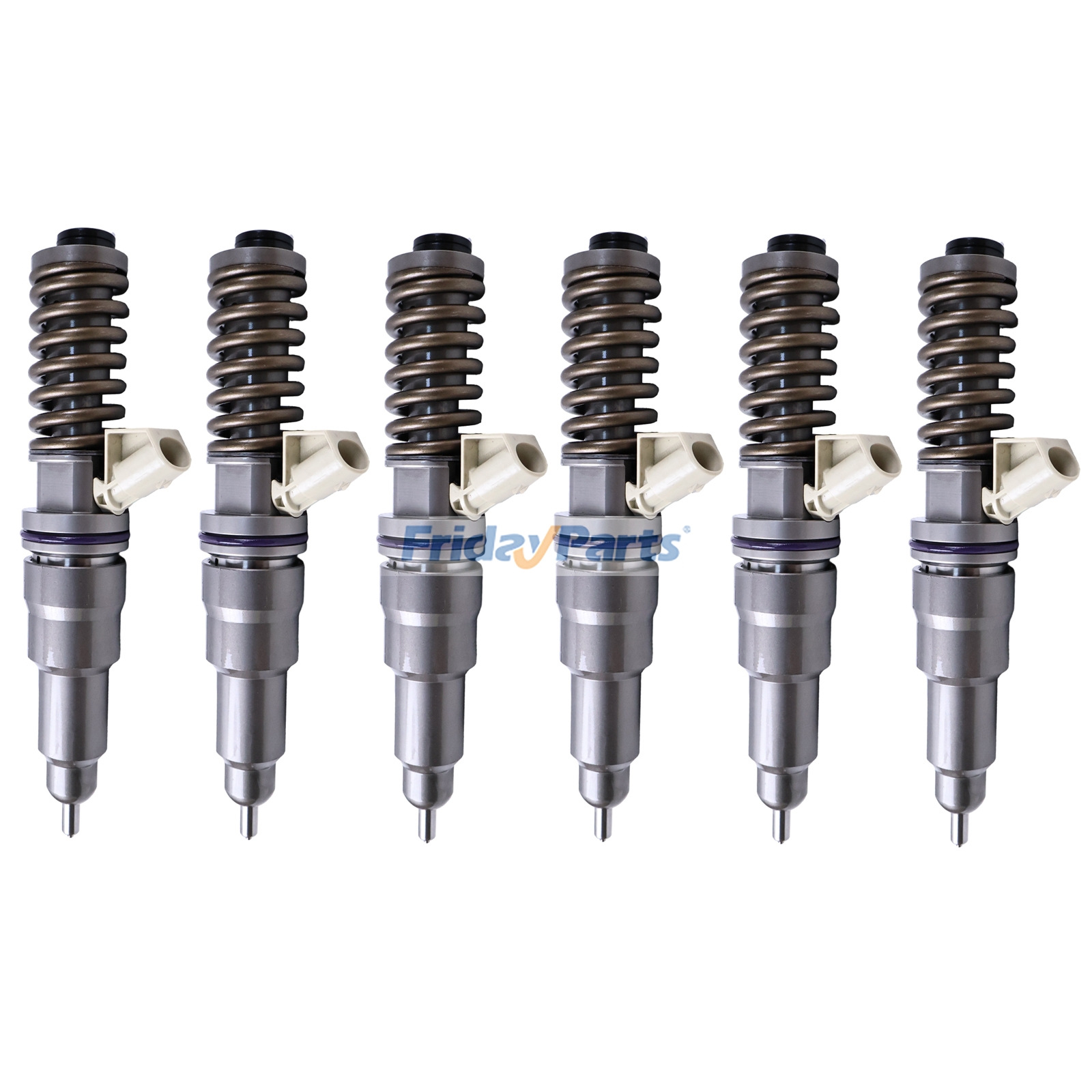 6 Pieces Fuel Injector RE533608 RE533501 SE501959 for John Deere Engine 6135 6090 Tractor 9330 9430 9530 9630 9430T 9460R 9510R 9520R 9530T