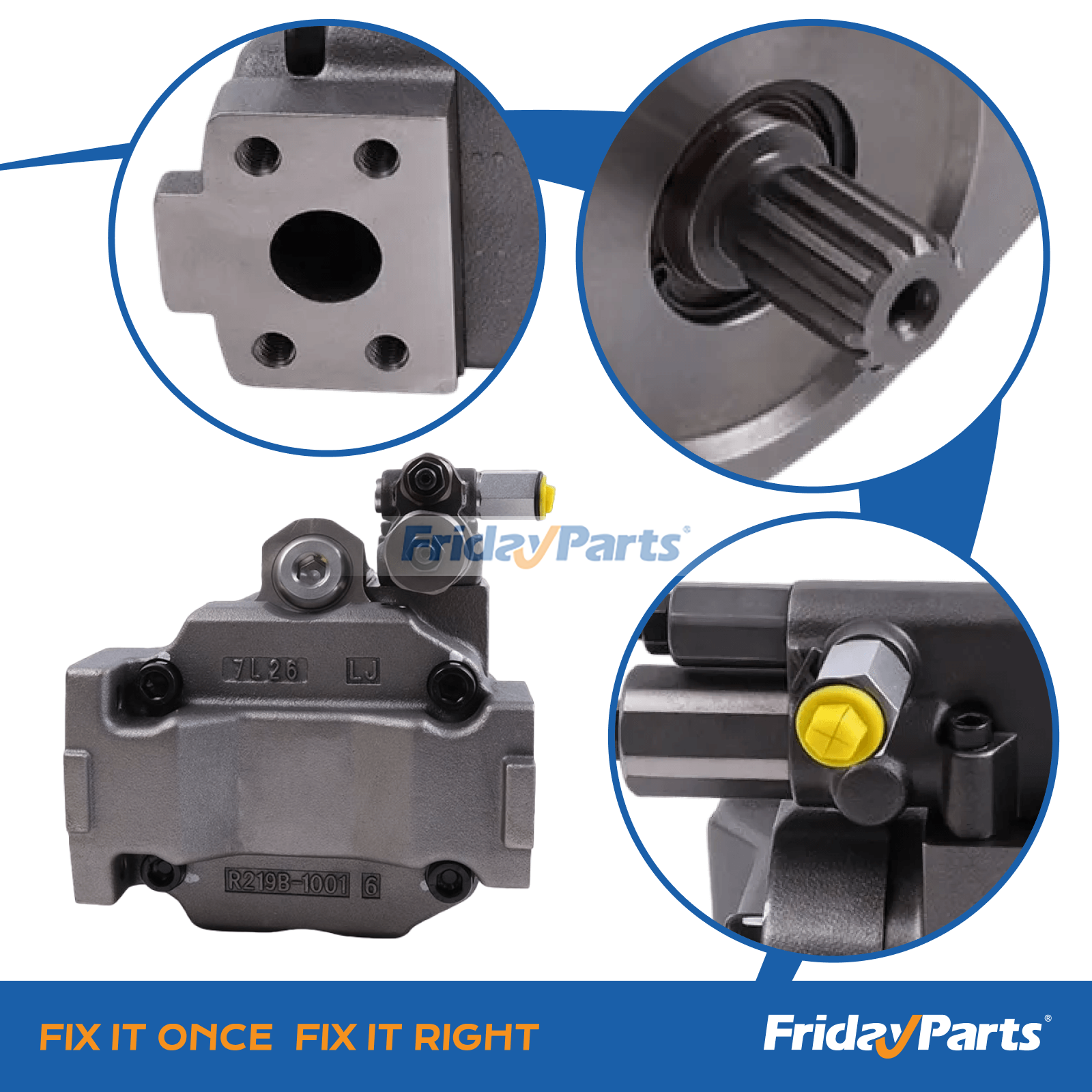 Hydraulikpumpe 122-1206 für Caterpillar CAT Motor 3054 Teleskoplader TH83 TH82 TH63 TH62für Für CAT