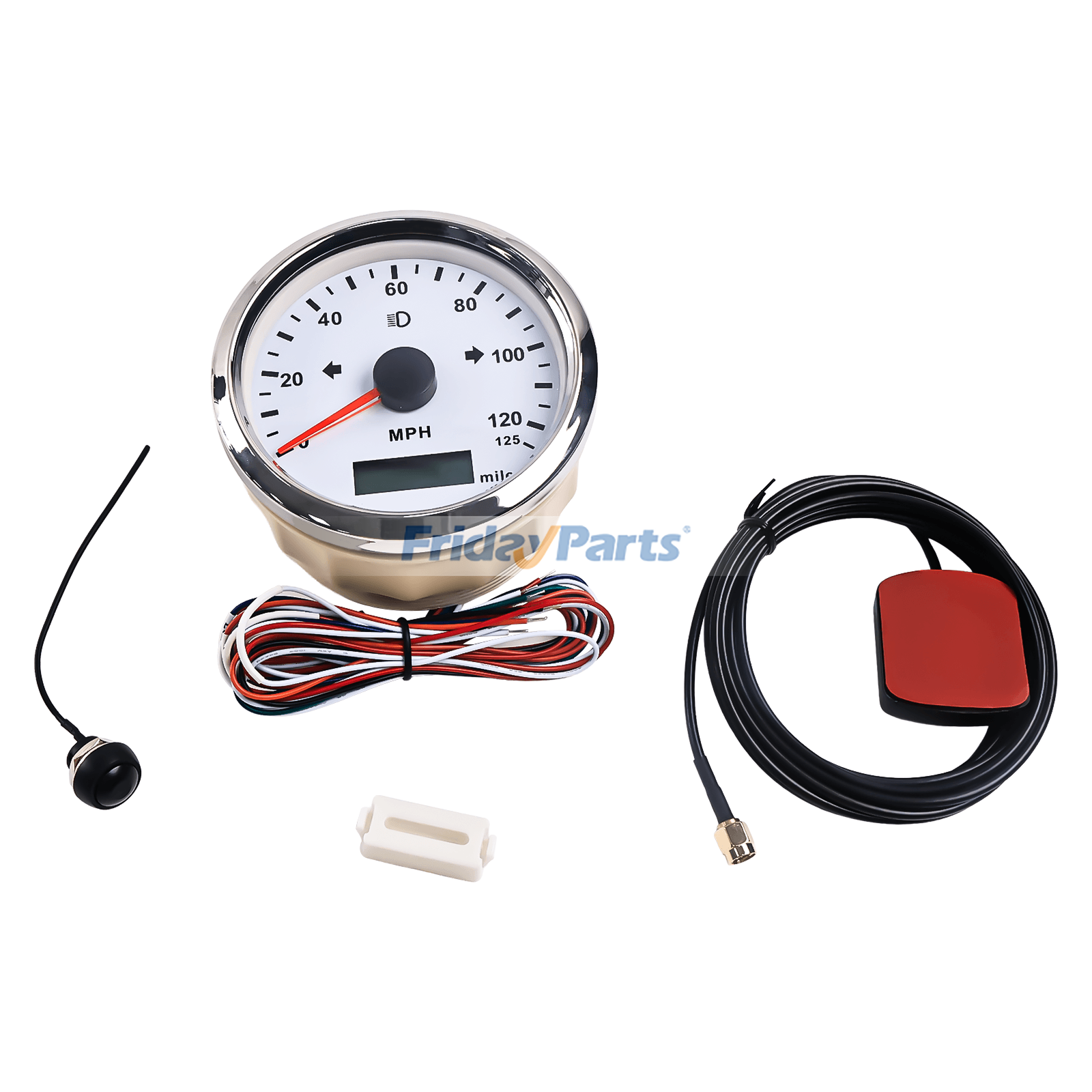 Universal GPS Speedometer 125MPH Odometer Adjustable for Boat Car Truck Motorcycle 3 3/8 12V 24V with Backlight
