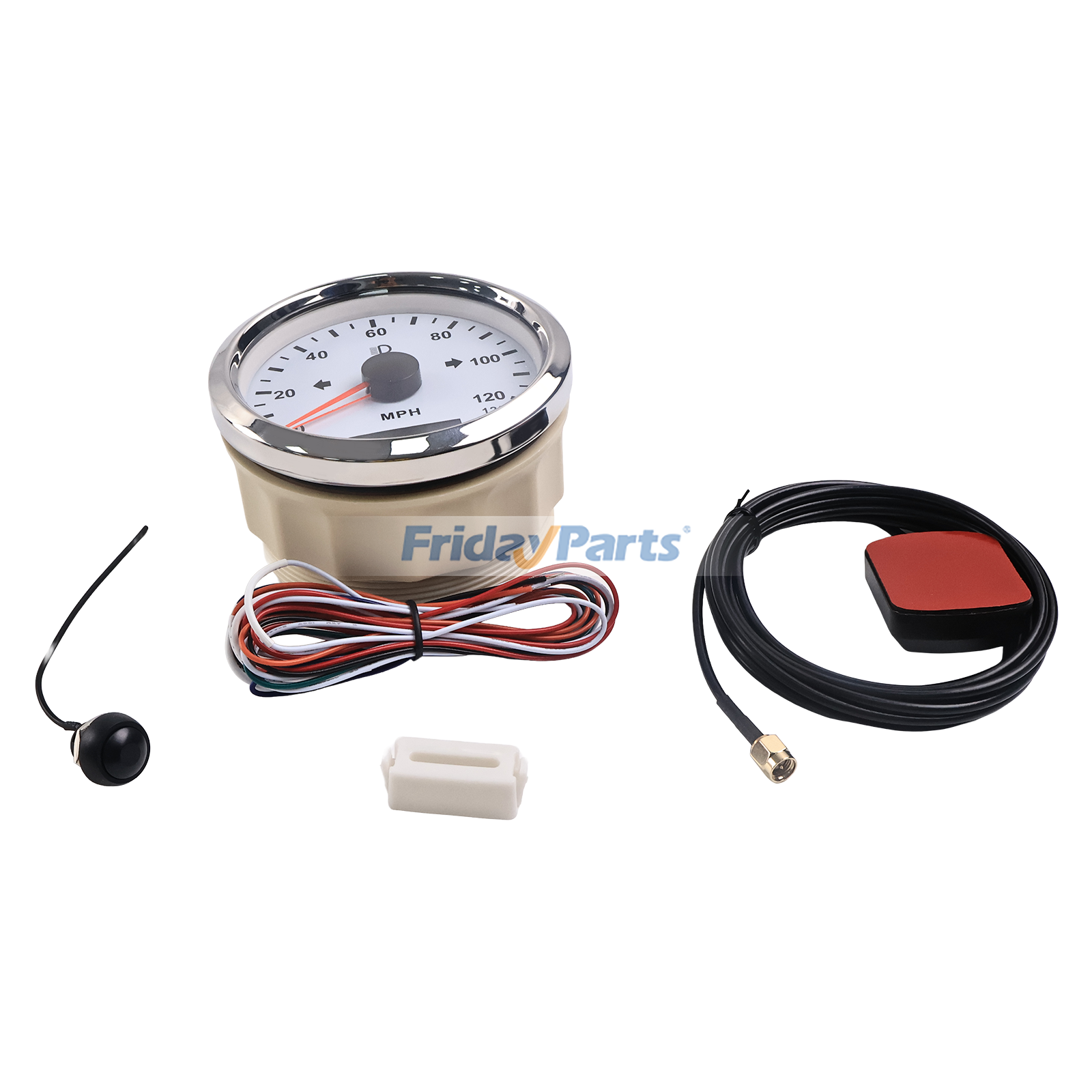 Universal GPS Speedometer 125MPH Odometer Adjustable for Boat Car 3 3/8 12V 24V with Backlight compatible with Marine