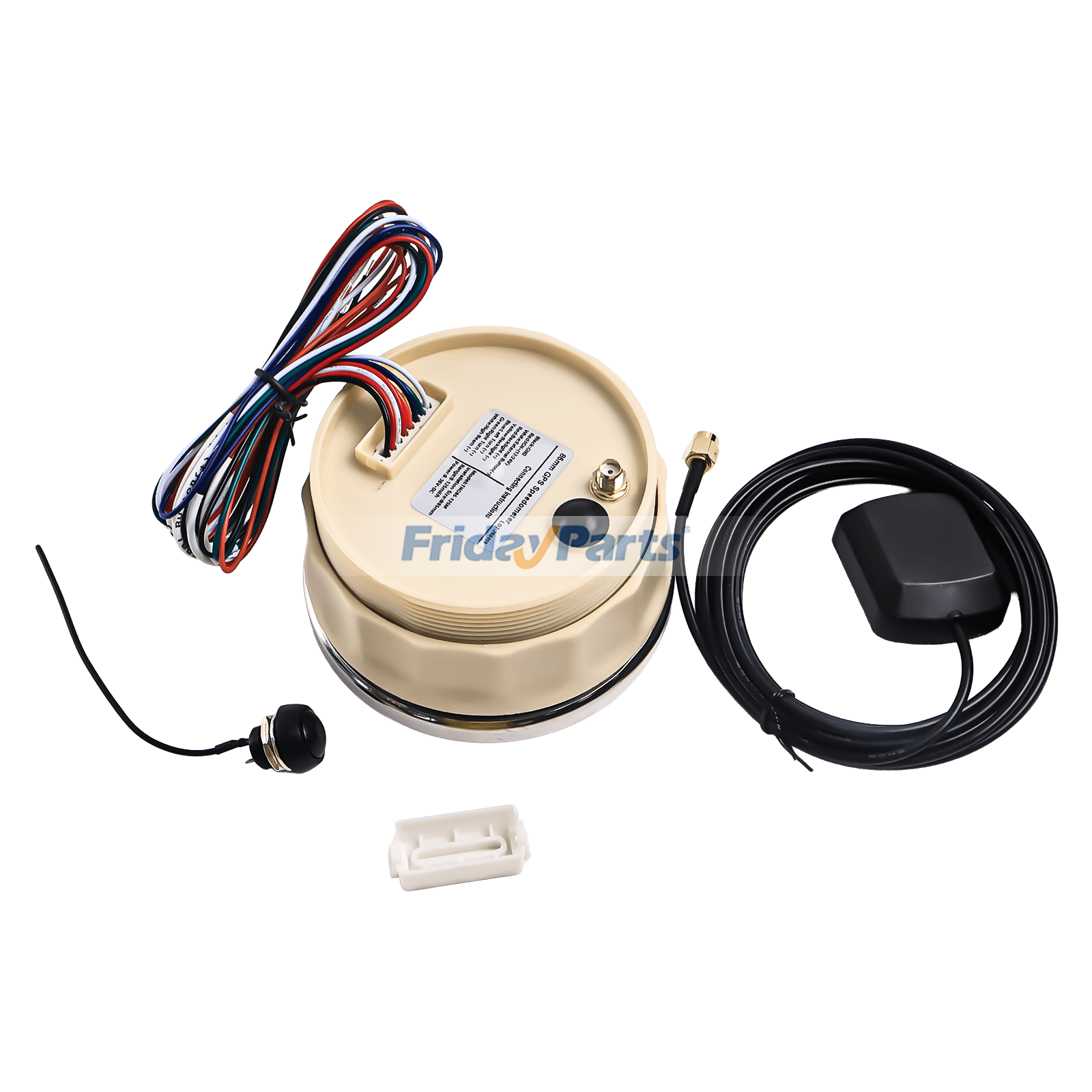 FridayParts Universal GPS Speedometer 125MPH Odometer Adjustable for Boat Car 3 3/8 12V 24V with Backlight