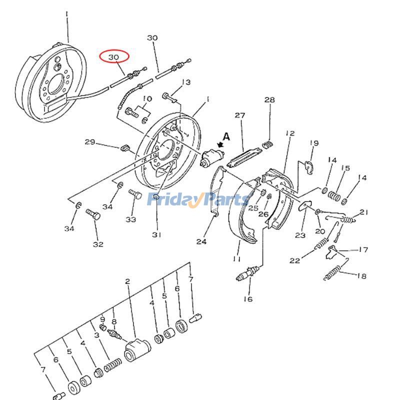Emergency Brake Cable for Forklift