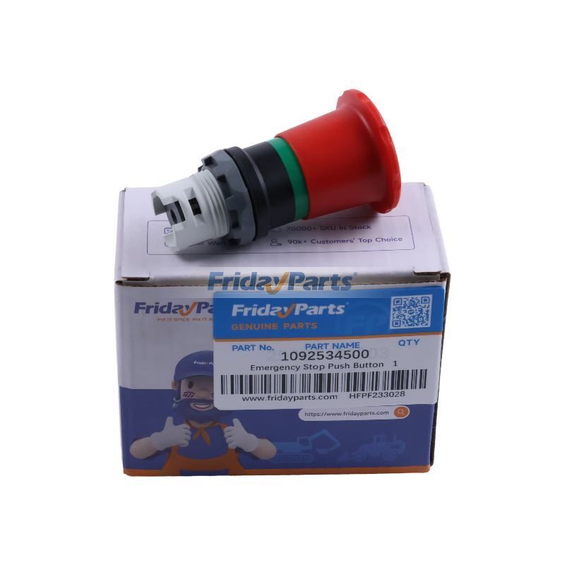 Bouton poussoir d'arrêt d'urgence 1092534500 pour compresseur d'air Atlas Copco XAVS650 XAHS710 XATS800 XAMS850 DD7