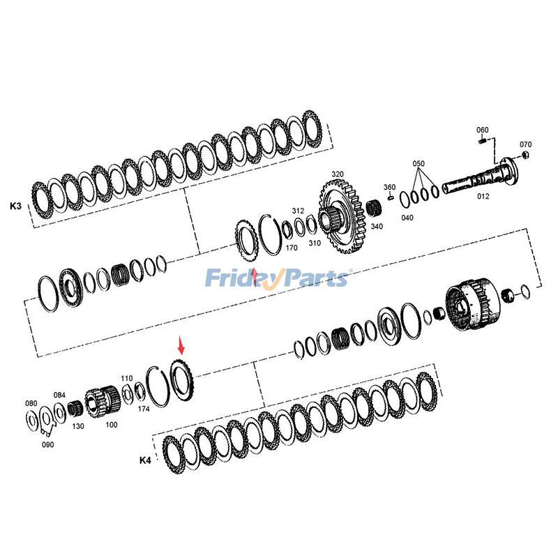 1 cuña de extremo de PC 4642308185 para caja de cambios de transmisión ZF 4WG180 4WG200 Para ZF