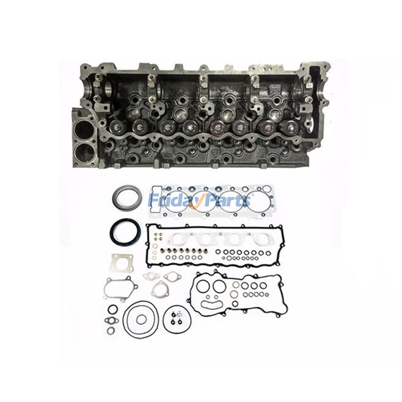 Kit de joints de révision et culasse avec soupapes pour moteurs 4HE1, 4HE1-T, 4HE1T et 4HE1-TC, compatibles avec les camions Chevrolet, GMC W3500, W4500 et W5500 (1999-2004) et Isuzu NPR et NQR.
