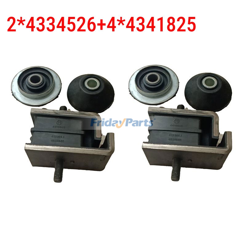 Almofada de borracha de montagem 4334526 4341825 para motor Isuzu 4BG1 Escavadeira Hitachi EX100-5 EX120-5 EX135UR para Escavadora 