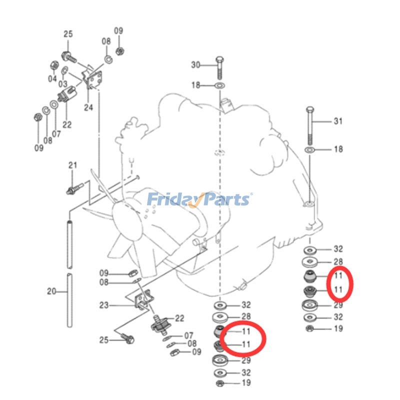peça essencial para Escavadora 
