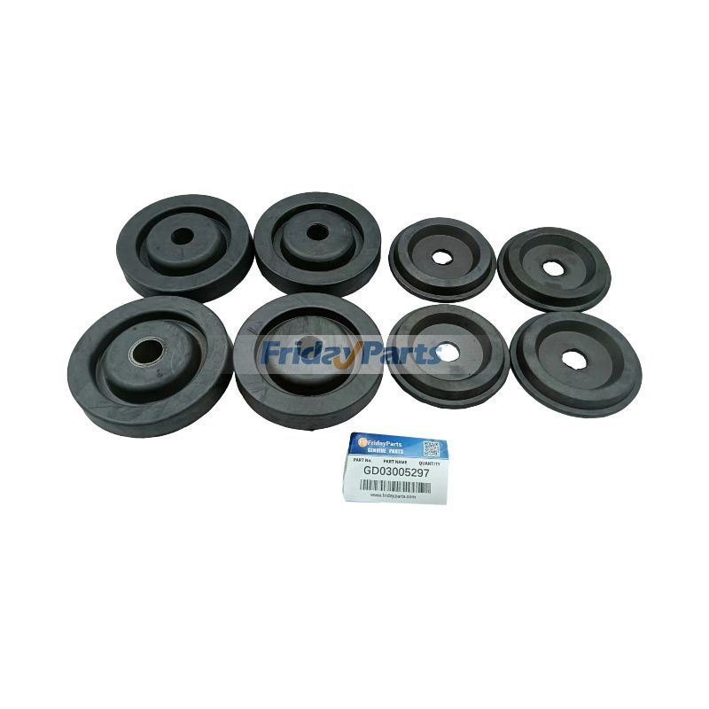 Pour Kobelco Excavator SK100-1 SK100-3 SK120-1 SK120-3 Support moteur Pieds coussinés en caoutchouc Pare-chocs