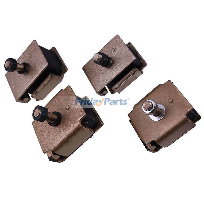 4 piezas de amortiguador de goma para montaje de motor 2416U23D3 para excavadora Kobelco K903C K903-2 SK60 SK60-3 SK60-4 de FridayParts